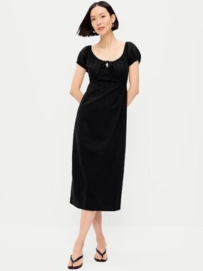 NWT Short-Sleeve Scoop-Neck Midi Dress | Old Navy